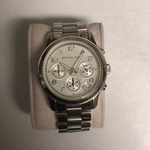 All Silver Michael Korda Watch
